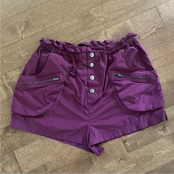 Free People Movement Off The Grid Hiking Shorts With Pockets Purple - Picture 3 of 9